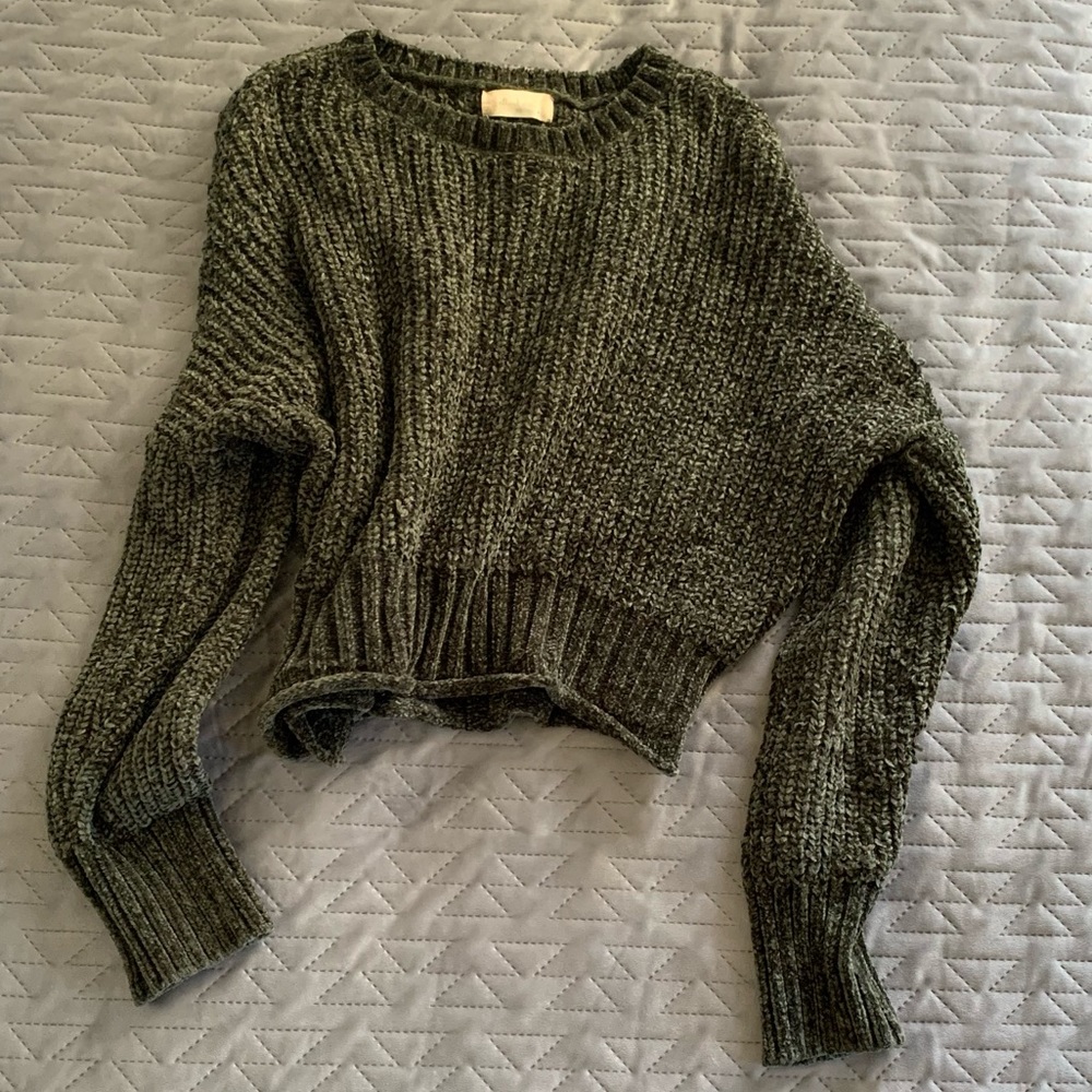 Altar’d State Emerald Green Alice Chenille Sweater